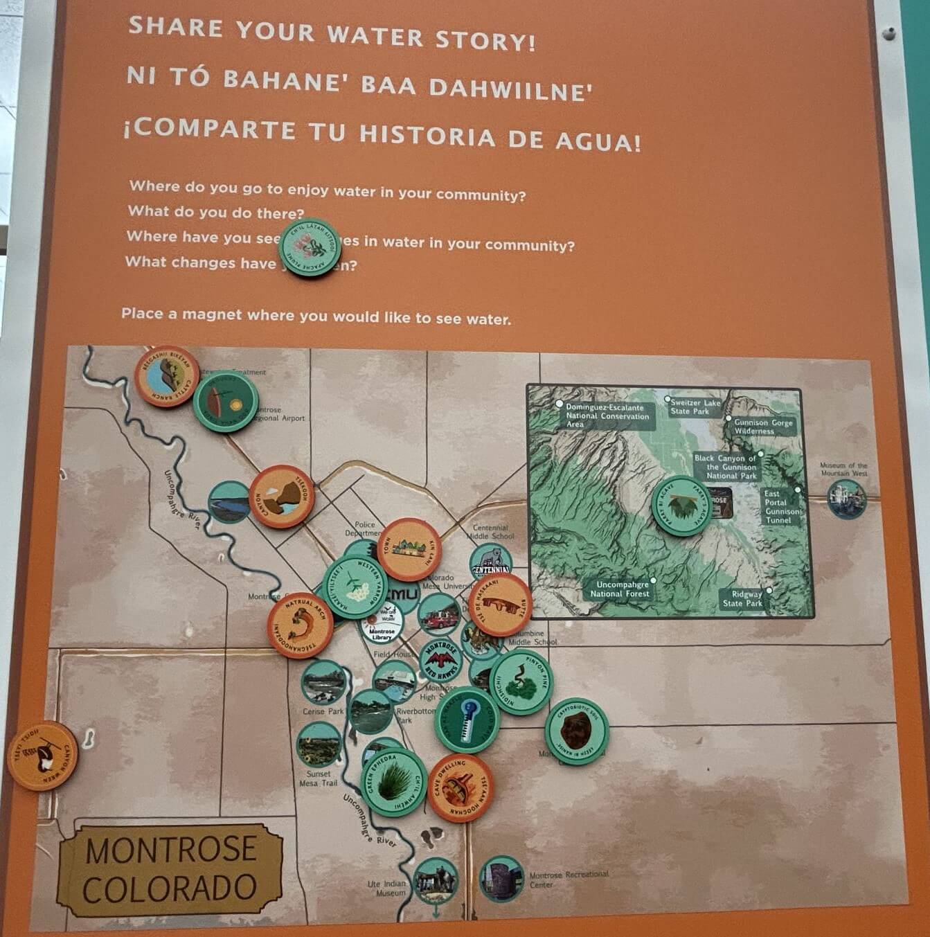 Montrose Colorado community map on the exhibit