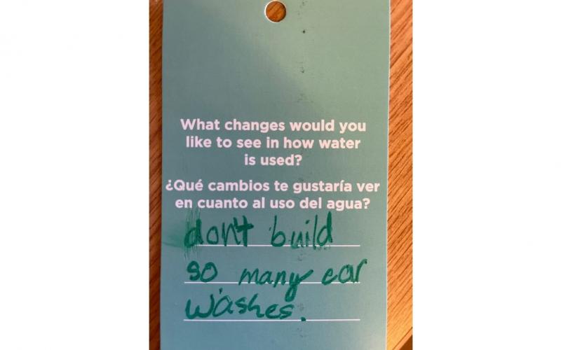 TAG: What changes would you like to see in how water is used?
