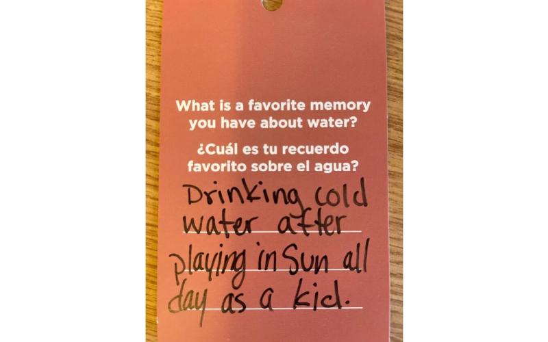 TAG: What is a favorite memory you have about water?