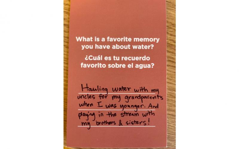 TAG: What is a favorite memory you have about water?