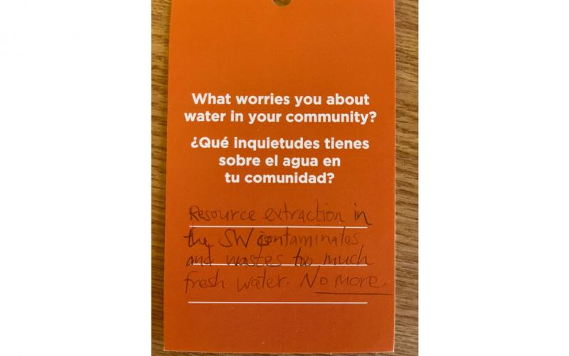 TAG: What worries you about water in your community?