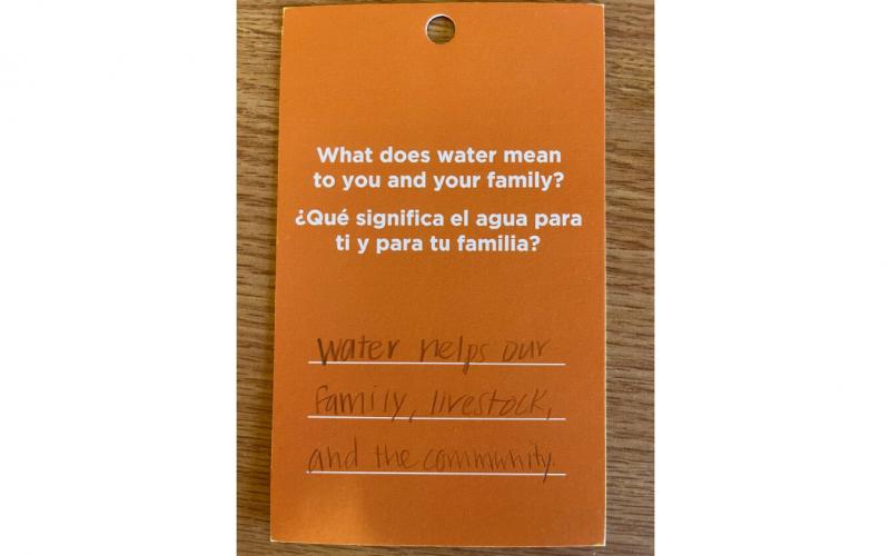 TAG: What does water mean to your community?